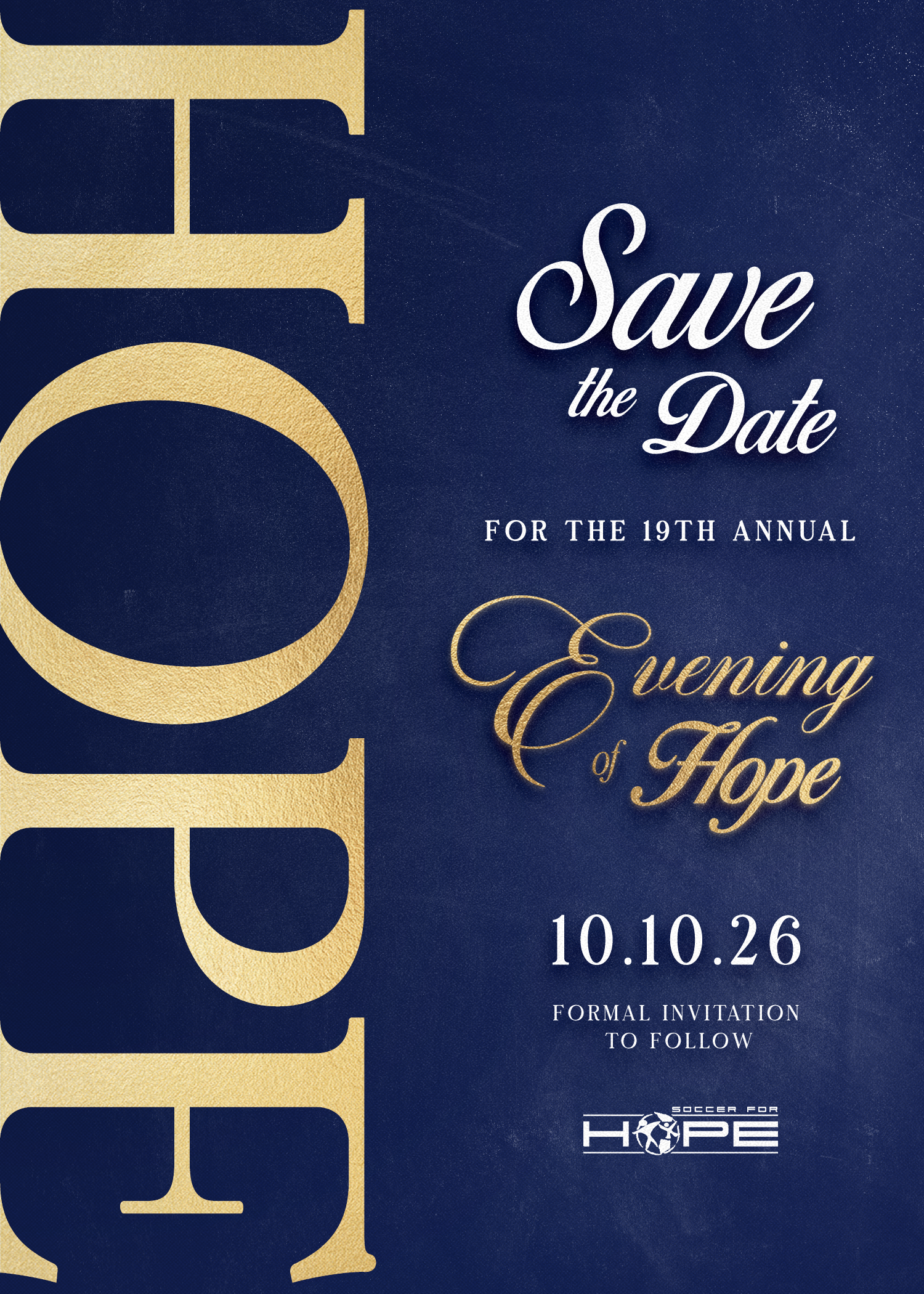 19th Annual Evening of Hope save the date flyer